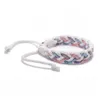 Bracelet de corde coloré Vintage fait à la main pour femmes hommes tissage chanceux torsion réglable coton Bracelet à cordes Couple bijoux
