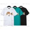 2023 Haute Qualité t-shirt Coton À Manches Courtes Mode Hommes Palms Femmes T-shirts Courts Couple Modèles Vêtements Pour Hommes Imprimé Ours Tronqué
