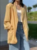 Women's Suits & Blazers Korean Style Summer Vacation Light Sunscreen Blazer Lapel Loose Thin Solid Color Top Women's Casual Coat 2R3562W