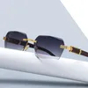 Solglasögon Kantlösa Dam Designer Solglasögon med liten ram Vintage Glasögon Man UV400 Oculos De SolSolglasögonSolglasögon