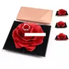 Boîte à bagues Rose pliable pour femmes, proposition romantique, mallette de rangement de bijoux créative, petite boîte cadeau pour bagues, 2019