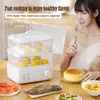 Electric Steamer 11L Double layer boxes Carrielin Stainless Steel Multifunctional With Layers Temperature Control Cook Fish Meat Rice Cooker 800W 220V