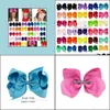 Haarclips Barrettes Sieraden 30 kleuren 6 inch Girl Bows Candy Color Design Bowknot Children Girls Accessoire 13.5G Drop Delivery 2021 DuVBJ