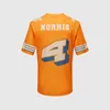 2022 Yeni F1 Formula One Racing Team T Shirts Web Sitesi McLaren Lando Norris 4 Kısa Kollu Adam Yaz Boş Zamanlı Hava Kampanyası OK88