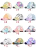 Multi Colors tie dyed hat Party Favor gradient colors old hole baseball Hats Korean wash peaked caps