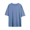 Summer Daily Casual Basic Mens T Shirts Soft 100% Cotton Loose O-Neck Kort ärm Harajuku Plain Tee Shirt 4XL 5XL Black White G220512