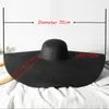 Summer 25cm Large Wide Brim Foldable Sun Hats For Women Oversized Sun Shade Hat Travel Straw Hat Lady UV Protection Beach Hat 22052900