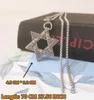 Pendanthalsband sexspetsiga stjärna långkedjiga halsband för kvinnor män rostfritt stål smycken punk kvinnor