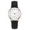 Kvinnors lyxklockor Lysande retro Kvinnor Watch Ladies Belt Back Light Quartz armbandsur Montre Femme 32.5mm Färg 2