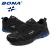 Bona Classics Style Men Running Shoes Lace Up Men Sport Shoes Leather Men Outdoor Jogging Sneakers bekväma 220606
