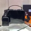 Brique Brushed Leather Bag Deaigner Camera Bag Canvas Handbag Adjustable Shoulder Strap Women Men Zipper Closure Wallet Re Nylon L289K