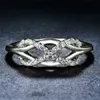 925 Silver Infinity Zircon Ring for Women Wedding Engagement Finger Rings smyckespresent