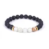 8 mm Natural Stone Strands Złota Gold Bracelets Bracelets For Women Men Lover Ręcznie robione briewki Biżuteria energetyczna