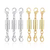 Jewelry Connectors 6mm 8MM Dia Gold Silver Necklace Clasps Magnetic Lobster Clasp Locking Clasp and Closures Strong Magnet Accessory for Necklaces Bracelets