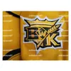 Nik1 Custom Brandon Wheat Kings # 9 Ivan Provorov # 19 Nolan Patrick # 27 Ron Hextall Yellow Hockey Jersey Stitched Logos Broderade anpassade