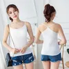 y2k clothes Women Crop Tops Spring Summer Solid O-Neck Elastic Vest Bottomed Shirt Sexy Tank Sleeveless Camisole 220325
