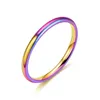 9 Size 2mm Titanium Steel Thin Band Rings For Ladies Korean Pure Color Fashion Small Ring Smooth Couples Ring Lover Jewelry