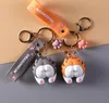 3D Funny Cat Butt Pendant Keychain Party Favor Lucky Kitten Keyrings Charms For Birthday Christmas Gift