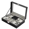 Watch Boxes & Cases Slots Storage Organizer Box Men Ring Jewelry Case Black Luxury Watches Display Cabinet GiftWatch