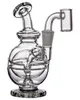 Skull glass bong smoke water pipes hookahs shisha with 10mm glass banger recycler oil rigs heady water bongs