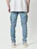 Taschenmänner Jeans beiläufige dünne Denim-Hosen-Hosen-Mann plus Größen-Bleistift-Hosen-Denim-dünne Jeans für Männer 220713