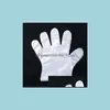 Plastic Disposable Gloves Pe Transparent Food Prep Kitchen Cooking Mti Function Home Clean Tools 100Pcs/Bag Drop Delivery 2021 Dinnerware Su