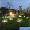 Garden Decorations Patio Lawn Home LL LED Solar Fireworks Lights Waterproof Outdoor String Lamp Holid DHTP2