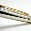 Wysokiej jakości MSK163 Metal Ballpoint Pen czarna żywica Golden Silver Metal Pryweria biurowa School School pisząc gładkie Rollball8654367