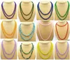 Natural 8MM Jade/ Aquamarine/ Emerald Gemstone Round Beads Necklace 36'' Long