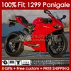 Corpo de molde de injeção para ducati panigale 959r 1299r 959s 1299S 2015-2018 Bodywork 140NO.99 959 1299 S R 2015 2016 2017 2018 959-1299 15 16 17 18 OEM Fairing Glossy vermelho completo