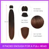 Lans Pre Stretched Straight Braiding Hair 26 Inch Synthetic Easy Twist Braids Crochet Hot Water Setting Professional Soft Yaki Straight Texture