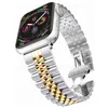 Bracelet en métal pour Apple Band 44mm 42mm 40mm 38mm Cinq perles en acier inoxydable Bracelet pour i 6 SE 5 4 3 2 1 G220420