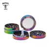 PIPE New colorful zinc alloy 40mm four layer metal smoke mill