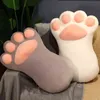 CM Gevulde Bear Cat Leg Doll Ultra Soft Animal Bolster White Gray Sofa Bed Sleeping Companion Jongens Meisjes Present J220704