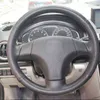 Mazda 3 Mazda 5 Mazda 6 2003 2004 2005 2006 2007 2008 J220808 için siyah sentetik deri araba direksiyon kapağı