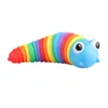 Kawaii는 큰 눈을 바꾸는 것 Caterpillar Fidget 장난감 슬러그 감압 방지 스트레스 아이들을위한 어린이 감각 장난감을 덜어줍니다. W1
