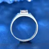 1.0CT Echter Moissanit Ring für Männer Weiß Blau Gelb Grün Farbe D VVS 925 Silber 2022 Neuer Trend Hochzeit Diamant Verstellbarer Ring