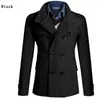 Trench da uomo Cappotto di lana maschile Cappotto invernale da uomo caldo Slim Fit Casual Reefer Giubbotti Trench doppio petto solidoDa uomo