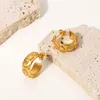 gold chunky huggie hoops