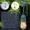 Cordes Guirlandes lumineuses extérieures Prise de patio Ampoule en verre LED Blanc chaud IP65 Lampe suspendue étanche 15 LED LED