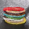 New Artificial Austria Crystal Bracelet Beaded Strands Fashion Shiny Stone Beads Elasticity Rope Strand Bracelets for Women Jewelry