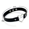 Pu läder hjärta choker halsband kvinnor chocker halsband punk uttalande smycken collier bröllop brud smycken present gc1371