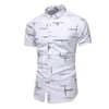 أزياء 3 نمط تصميم قميص غير رسمي الأكمام قصيرة الرجال طباعة بلوزة شاطئ الصيف بالإضافة إلى الحجم الآسيوي M XXXL 4XL 5XL LJ200827