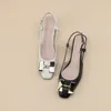 デザイナー女性夏のセクシーな高級サンダルシューズ本革ブロックハイヒールのかかとかポンプフラット靴パーティーオープントウズドレス靴の形式YGN020-A19-5