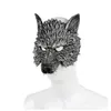 Máscara de lobo 3D de Halloween Máscaras de fiesta Cosplay Máscara de lobo de terror Accesorios de decoración para fiesta de Halloween GC1412262n