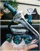 Кальяны стеклянные водяные бонги Дымовая труба klein recycler dab rigs beaker bong пьянящая нефтяная вышка с 14-миллиметровым фейерверком