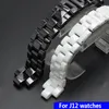 Watch Bands For J12 Ceramics Wristband High Quality Women's Men's Strap Fashion Bracelet Black White 16mm 19mm Band Hele228433443