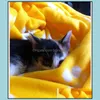 60x70cm 애완 동물 개 고양이 침대 담요 귀여운 꽃 수면 따뜻한 발자국 인쇄 강아지 양털 소프트 담요 침대 매트 드롭 배달 2021 가구 용품