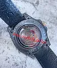 40mm 126711 126710 126715カーボン繊維ケース3186自動運動アラビア数字透明裏カバーファブリックストラップ腕時計