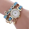 New Gift Quartz Watch Wrap Around Bracelet Watches Chain Crystal Leather LOVE Bracelet Women039s Wristwatch9858508